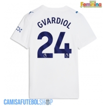 Camisa de time de futebol Manchester City Josko Gvardiol #24 Replicas 3º Equipamento Feminina 2026-27 Manga Curta